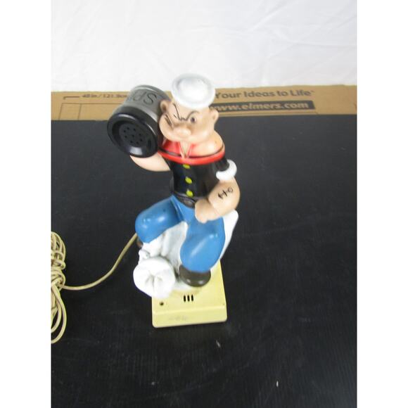 Popeye the Sailor Corded Landline Phone 1982 COM VU I Novelty Telephone - Picture 2 of 8